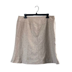 Women's Brown Wool Blend Skirt 14